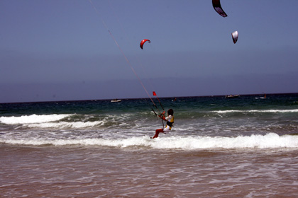 Kiteboard, Sprungsbeginn an Famara