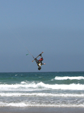 Kiteboard, cabeza abajo a Famara