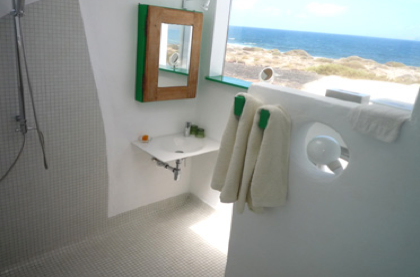 Lanzarote, Casa Dominique: Style de salle de bain