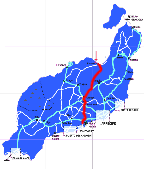 Map of Lanzarote